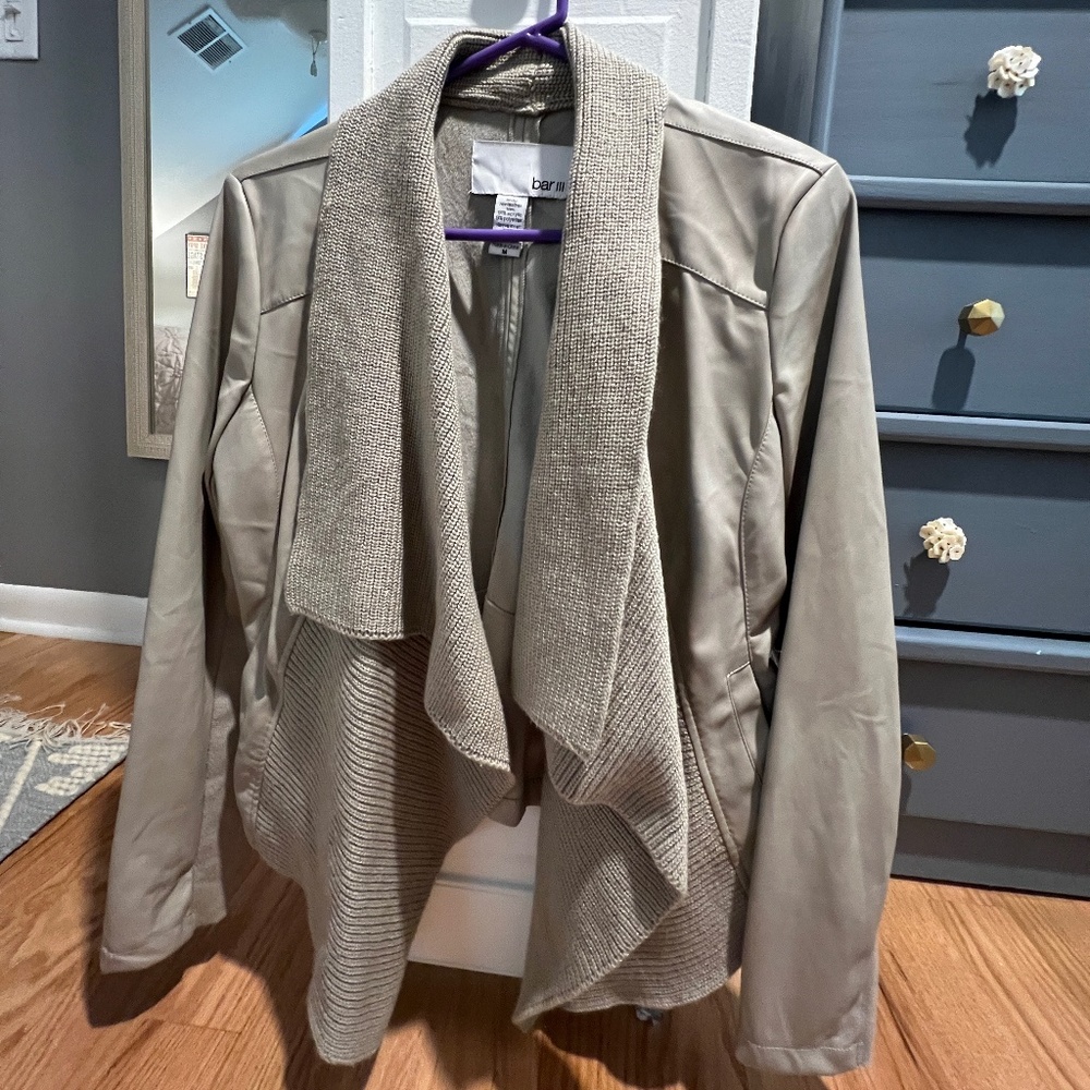 Bar III Faux Leather Jacket